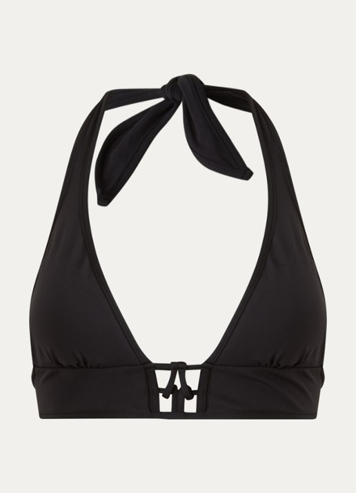 Sarda Sha voorgevormde triangel bikinitop met cut-out detail - voorkant 2 zwart