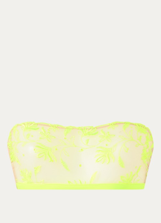 Sarda Shay strapless bh van mesh - voorkant 2 neongeel
