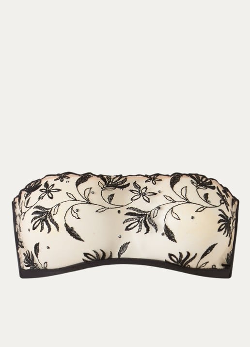 Sarda Shay strapless bh van mesh - voorkant zwart