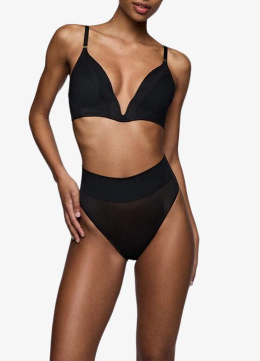 Sarda Tegla high waisted slip - voorkant 4 zwart