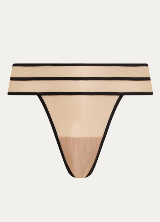 Sarda Yulimar tanga van mesh - voorkant 4 beige