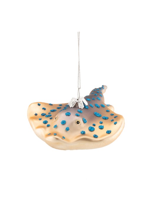 Sass & Belle Blauwgevlekte Pijlstaartrog kersthanger 4,5 cm