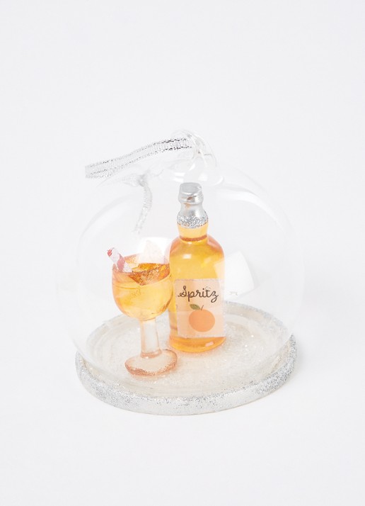 Sass & Belle Christmas Spritz Dome kersthanger - detail 3 orange