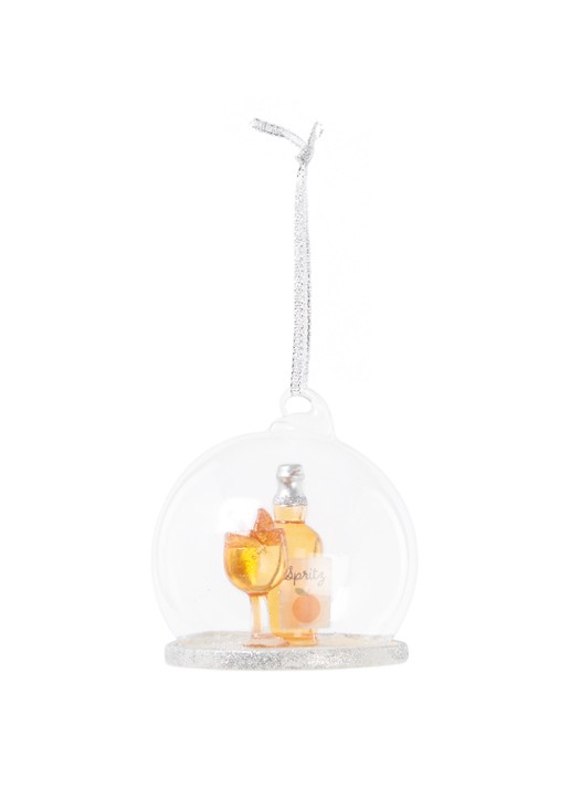 Sass & Belle Christmas Spritz Dome kersthanger - voorkant orange