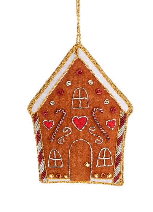 Sass & Belle Gingerbread House kersthanger 11,5 cm