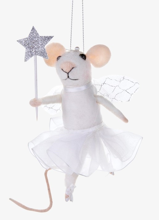 Sass & Belle Muis Fee kersthanger 11,3 cm