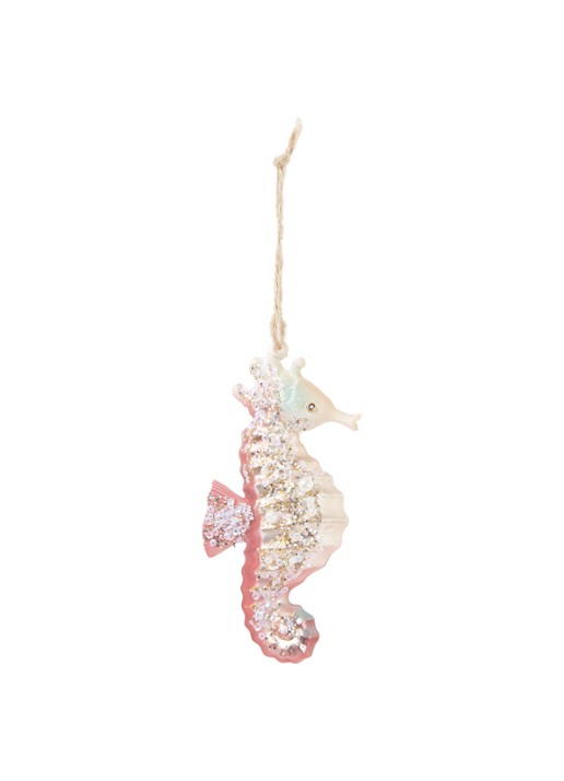 Sass & Belle Pink Seahorse Shaped Bauble 6 cm