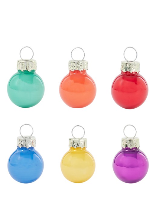 Sass & Belle Rainbow Mini Baubles set of 36 2 cm