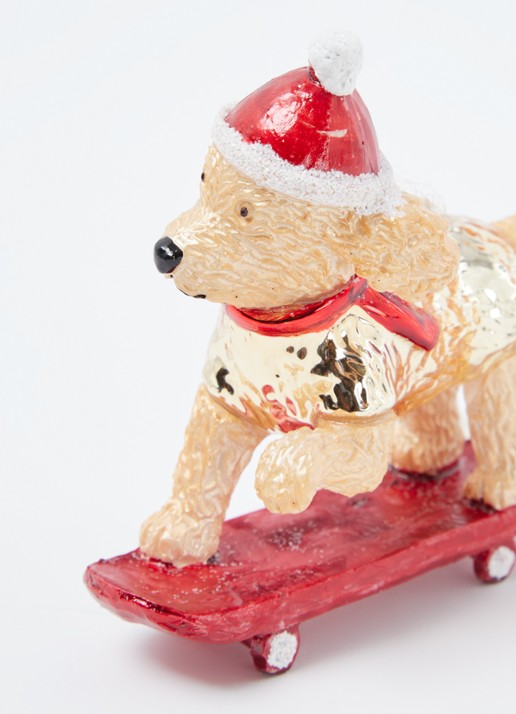Sass & Belle Skateboarding Cockapoo Shaped Bauble 8,8 cm - detail multicolor