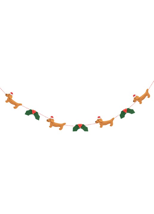 Sass & Belle Teckel kerstslinger 150 cm