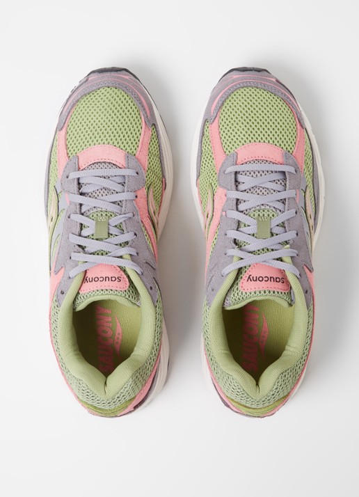 Saucony ProGrid Omni 9 sneaker met suède details - detail 3 grijs