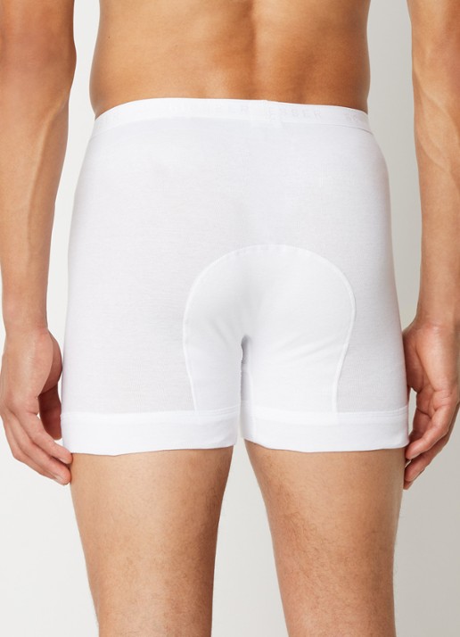 Schiesser Boxershort in uni - achterkant 2 wit