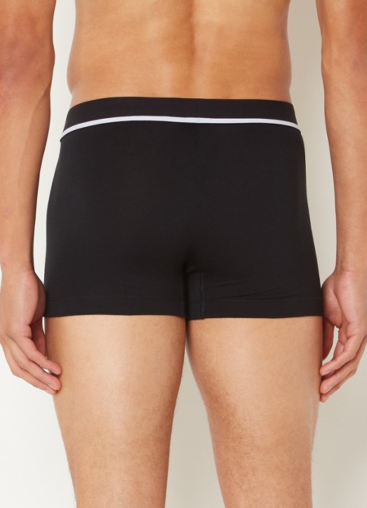 Schiesser Boxershorts met logoband in 3-pack - achterkant zwart