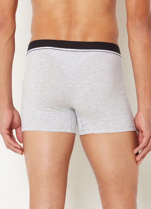 Schiesser Boxershorts met logoband in 3-pack - achterkant 4 grijs