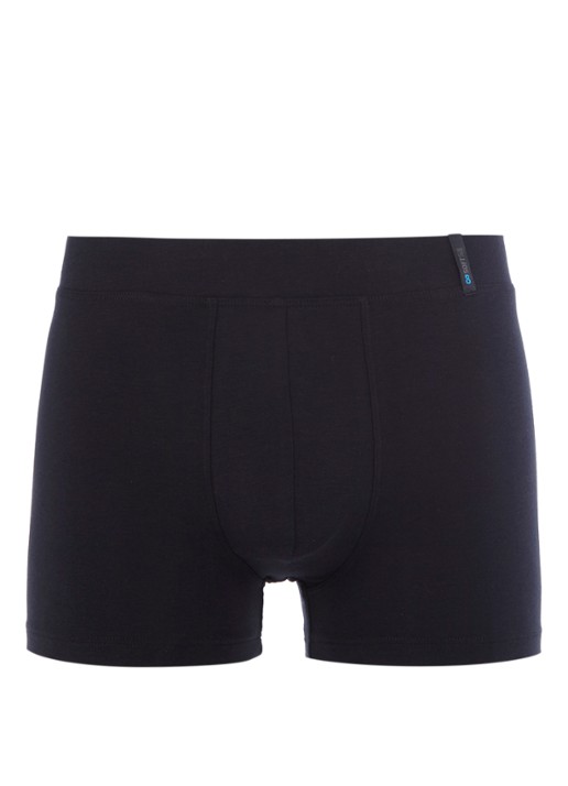 Schiesser Long Life Soft boxershort in uni - voorkant 3 donkerblauw