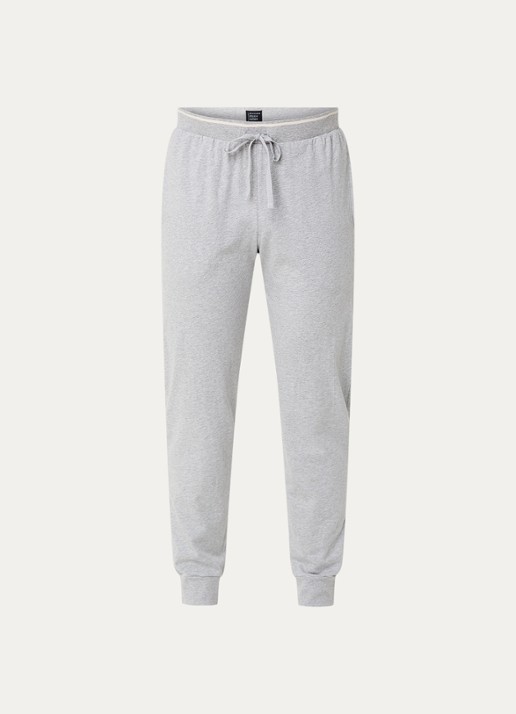 Schiesser Pyjamabroek met steekzakken - voorkant 4 grijsmele