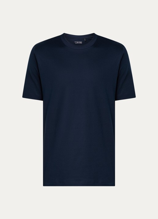 Schiesser Pyjamatop van  katoen - voorkant donkerblauw