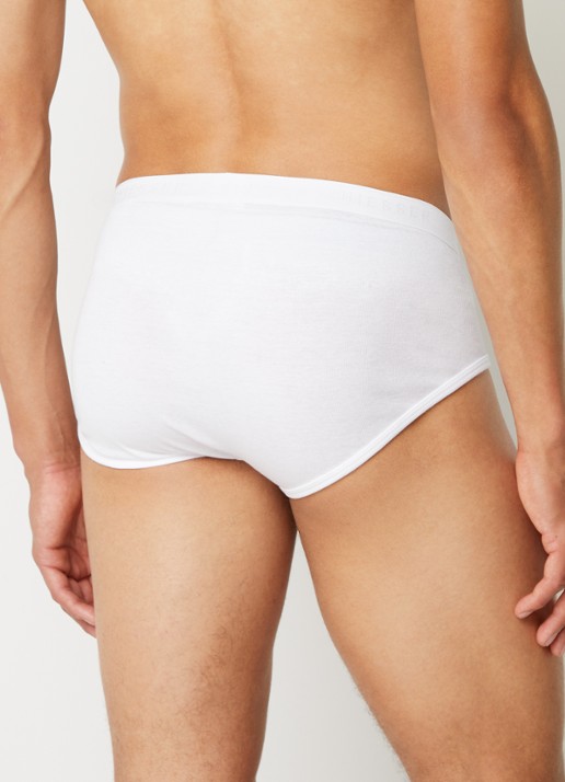 Schiesser Slips in uni in 2-pack - achterkant 2 wit