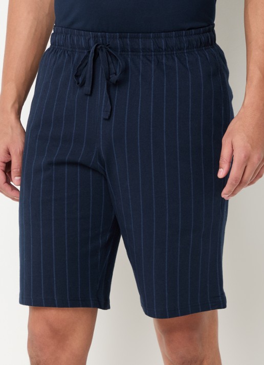 Schiesser Straight fit korte pyjamabroek met steekzakken - detail 2 blauw