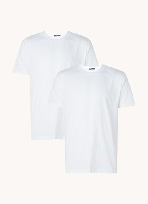 Schiesser T-shirt 2-pack - voorkant wit
