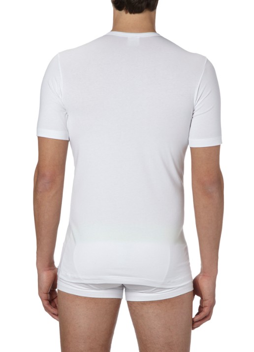 Schiesser T-shirt met ronde hals - achterkant wit