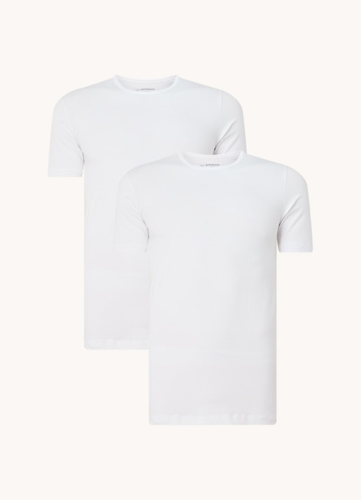 Schiesser T-shirt van  katoen in 2-pack