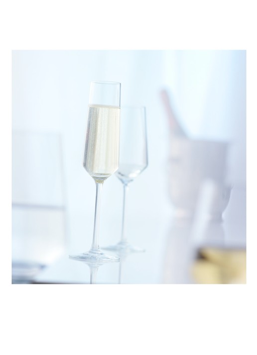 Schott Zwiesel Pure champagneglas 21,5 cl set van 2 - detail transparant