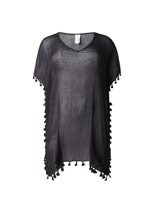 Seafolly Amnesia kaftan - voorkant 2 zwart