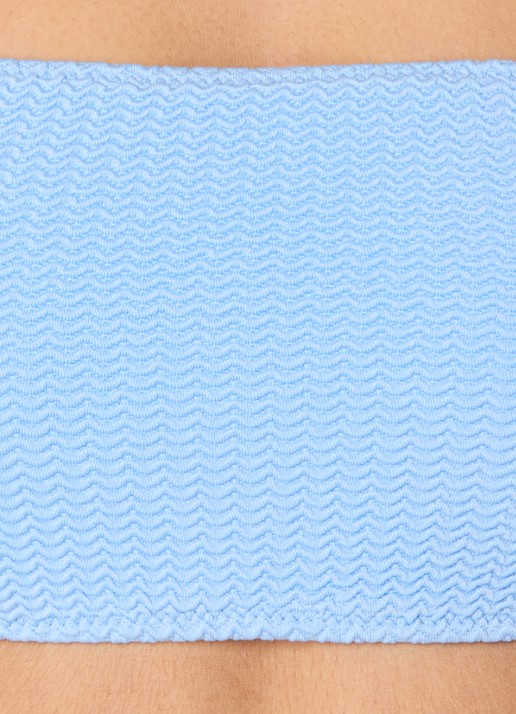 Seafolly Bandeau bikinitop met structuur - detail 6 lichtblauw