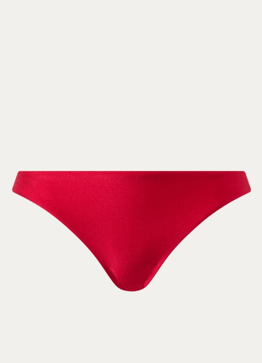 Seafolly Bikinislip met metallic finish - voorkant rood