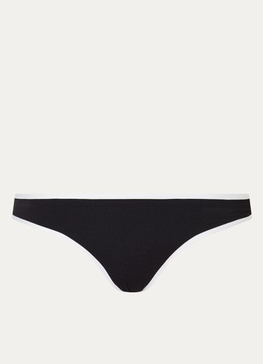 Seafolly Bikinislip met structuur - voorkant 2 zwart