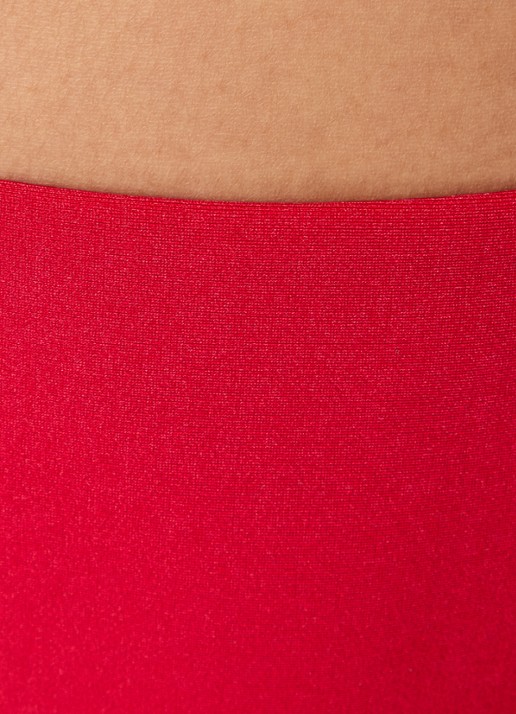 Seafolly Bikinislip met structuur - detail 3 kersenrood