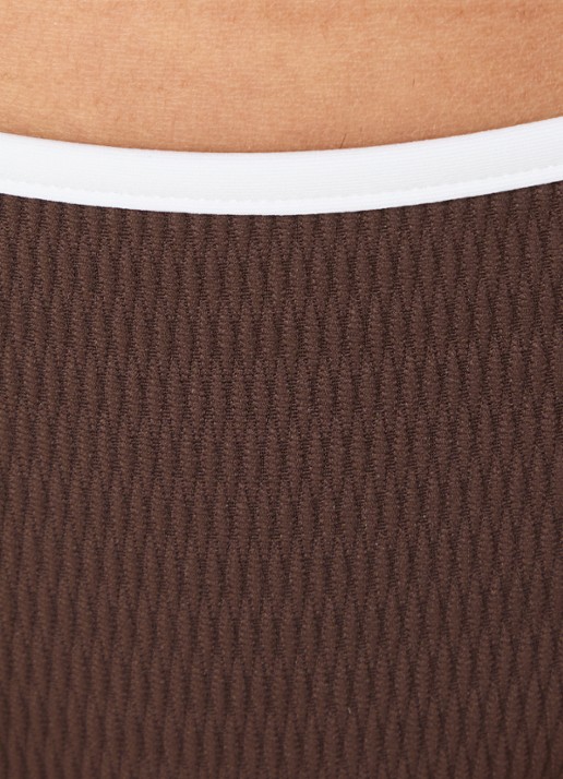 Seafolly Bikinislip met structuur - detail 5 chocoladebruin