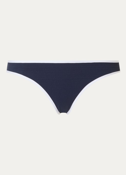 Seafolly Bikinislip met structuur - voorkant donkerblauw