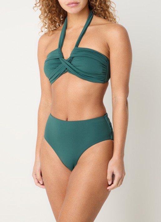 Seafolly Collective high waisted bikinislip - voorkant 3 groen