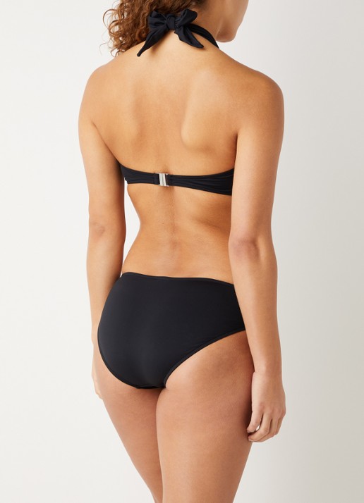 Seafolly Halter voorgevormde bandeau bikinitop  - achterkant zwart