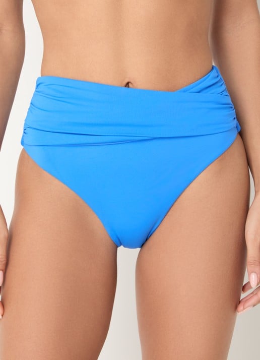 Seafolly High waisted bikinislip met plooidetail
