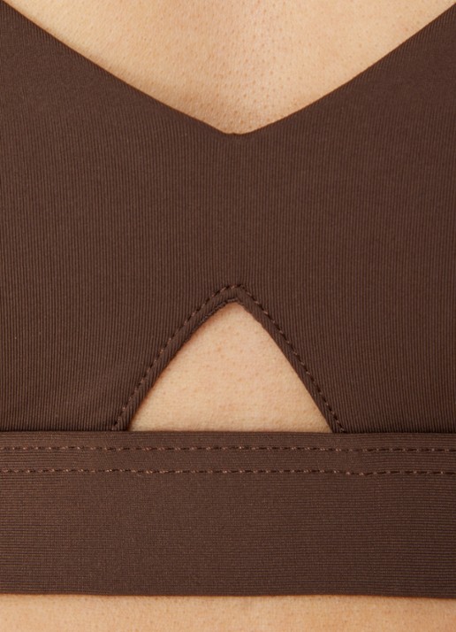Seafolly Hybrid brallete bikinitop - detail 5 chocoladebruin