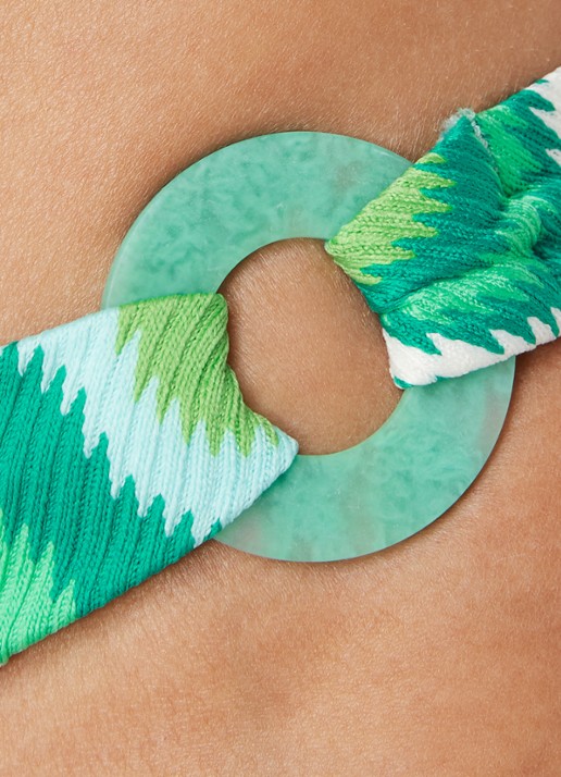 Seafolly Neue Wave brazilian bikinislip met print - detail 2 groen