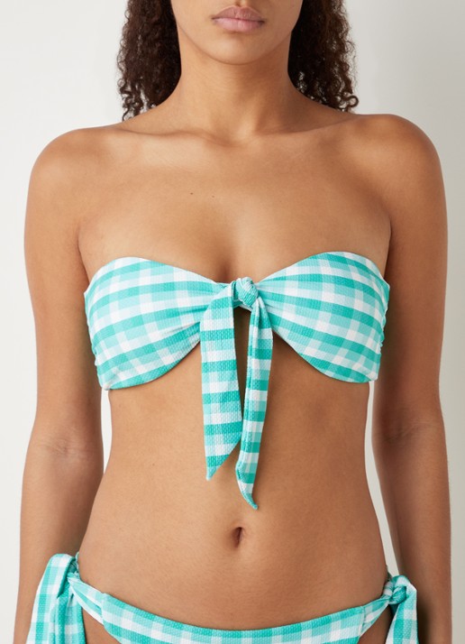 Seafolly Portofino bandeau bikinitop met uitneembare vulling - detail 2 groen