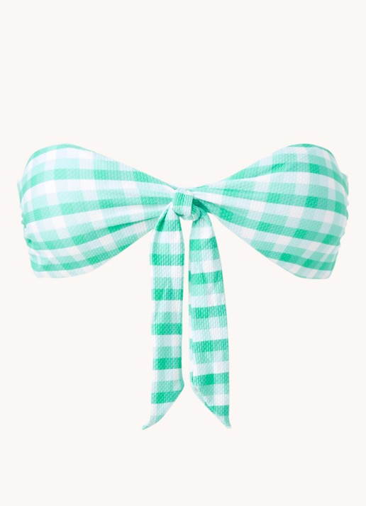 Seafolly Portofino bandeau bikinitop met uitneembare vulling - voorkant 4 groen