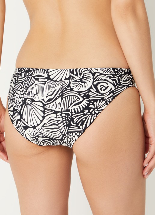 Seafolly Reversible bikinislip met print - achterkant 6 zwart