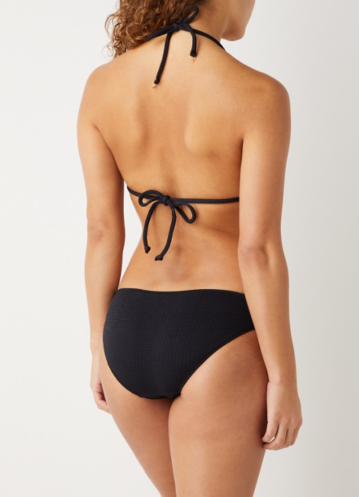 Seafolly Sea Dive voorgevormde triangel bikinitop met uitneembare vulling  - achterkant 4 zwart
