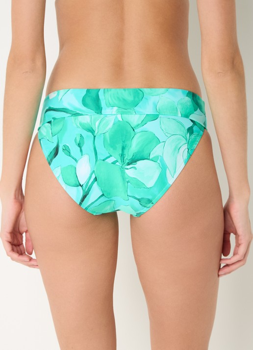 Seafolly Secret Garden bikinislip met bloemenprint - achterkant 3 groen