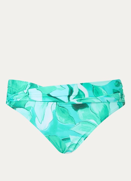 Seafolly Secret Garden bikinislip met bloemenprint - voorkant 4 groen