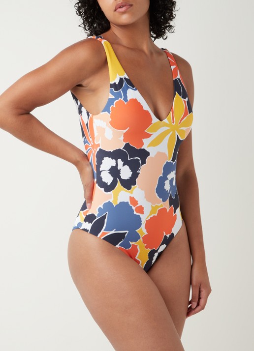 Seafolly SunDancer plunge badpak met uitneembare vulling - detail 4 blauw