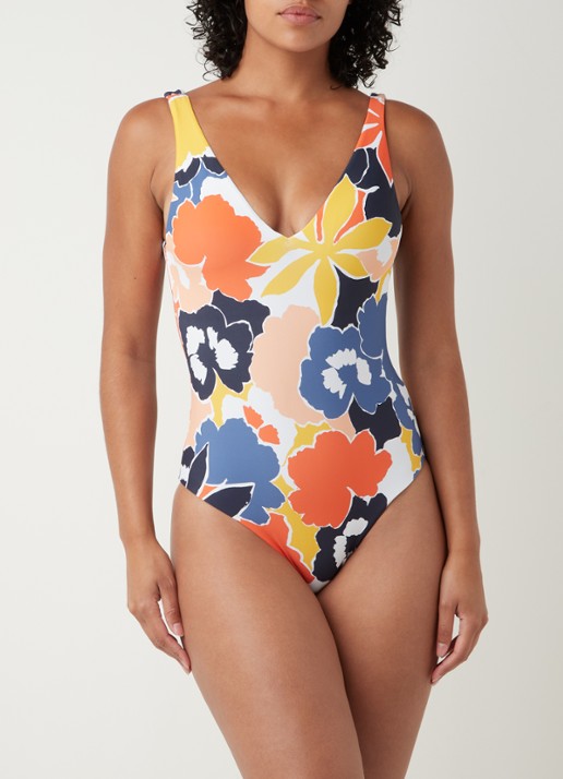 Seafolly SunDancer plunge badpak met uitneembare vulling - voorkant 3 blauw