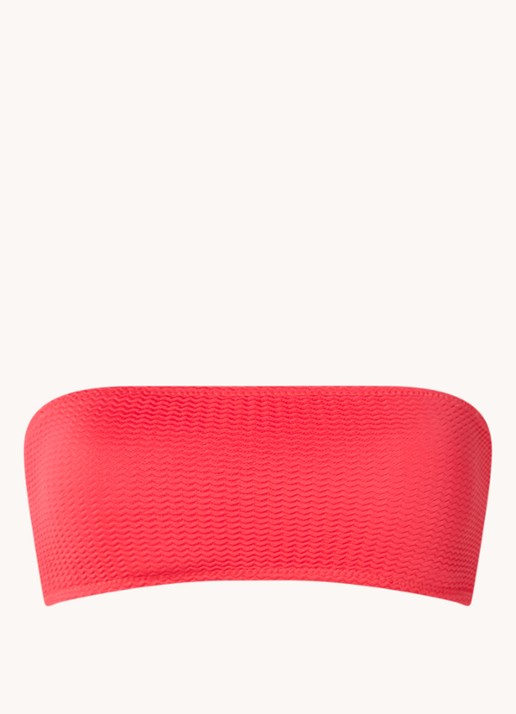 Seafolly Voorgevormde bandeau bikinitop met uitneembare vulling - voorkant 2 steenrood