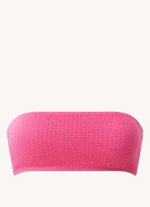 Seafolly Voorgevormde bandeau bikinitop met uitneembare vulling - voorkant 4 fuchsia