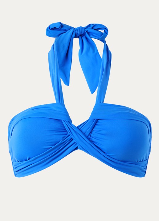 Seafolly Voorgevormde halter bikinitop - voorkant 4 donkerblauw